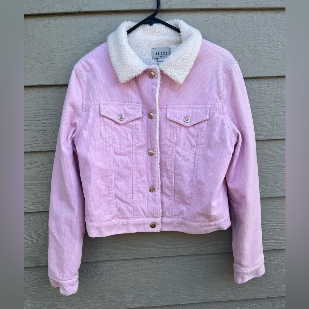 Baby pink corduroy jacket